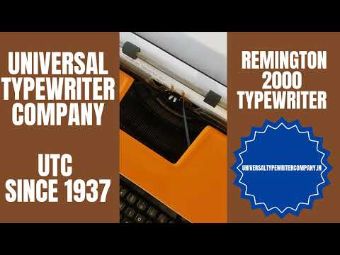 Typing Demonstration Video of Remington 2000 Typewriter. Available from universatypewritercompany.in