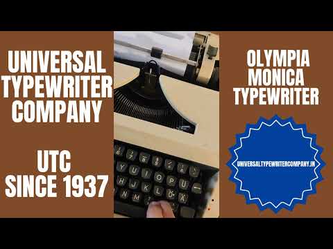 Typing Demonstration Video of Olympia Monica Typewriter. Available from universaltypewritercompany.in