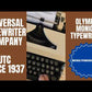 Typing Demonstration Video of Olympia Monica Typewriter. Available from universaltypewritercompany.in