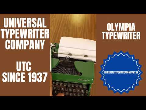 Typing Demonstration Video of Olympia Typewriter.
Available from universaltypewritercompany.in