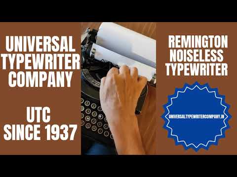 Typing Demonstration Video of Remington Noiseless Typewriter. Available from universaltypewritercompany.in
