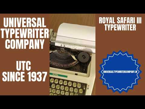 Typing Demonstration Video of Royal Safari III Typewriter.
Available from universaltypewritercompany.in