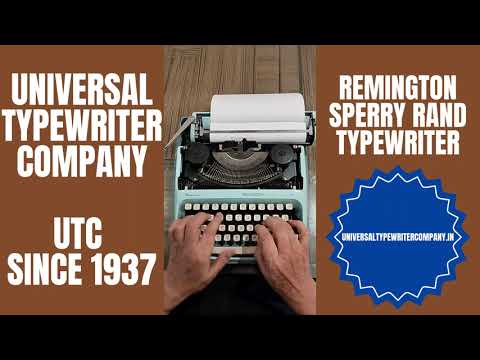 Typing Demonstration Video of Remington Streamliner Sperry Rand Typewriter. Available from universaltypewritercompany.in
