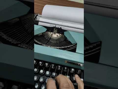 Typing Demonstration Video of OMEGA 30 Typewriter. Available from universaltypewritercompany.in
