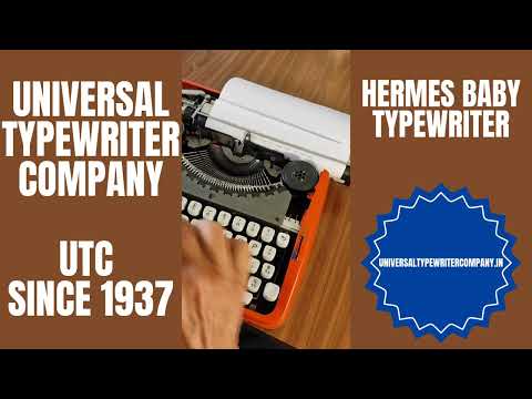 Typing Demonstration Video of Hermes Baby Typewriter. Available from universaltypewritercompany.in