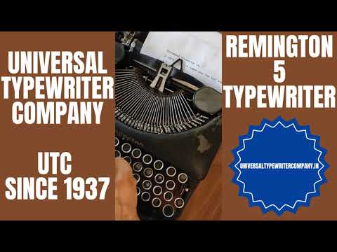 Typing Demonstration Video of Remington 5 Typewriter. Available from universaltypewritercompany.in