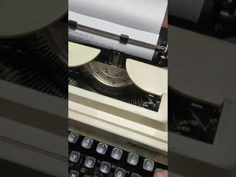Typing Demonstration Video of Remington 20 Sperry Rand Typewriter. Available at universaltypewritercompany.in