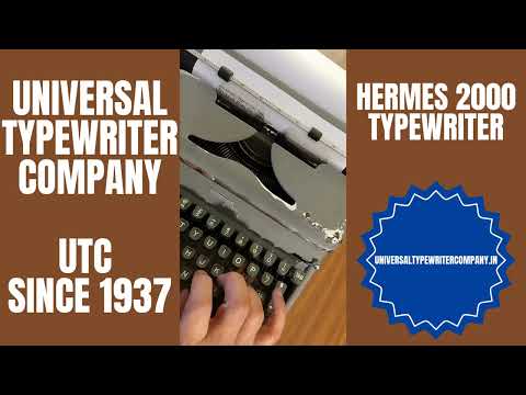 Typing Demonstration Video of Hermes 2000 Typewriter. Available from universaltypewritercompany.in