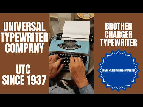 Typing Demonstration Video of Brother Charger 11 Typewriter. Available from universaltypewritercompany.in