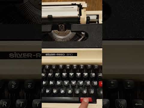 Typing Demonstration Video of the Automatic/Repeat Spacer Function of Silver Reed 810 Typewriter. Available from universaltypewritercompany.in