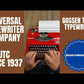 Typing Demonstration Video of Gossen Tippa QWERTZ Keyboard Typewriter. Available from universaltypewritercompany.in