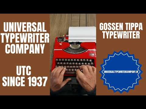 Typing Demonstration Video of Gossen Tippa QWERTZ Keyboard Typewriter. Available from universaltypewritercompany.in