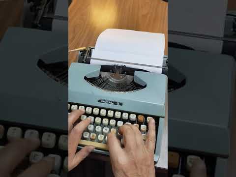 Typing Demonstration Video of Royal Typewriter. Available from universaltypewritercompany.in