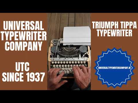 Typing Demonstration Video of Triumph Tippa Typewriter. Available from universaltypewritercompany.in