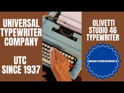 Typing Demonstration Video of Olivetti Studio 46 Typewriter. Available from universaltypewritercompany.in