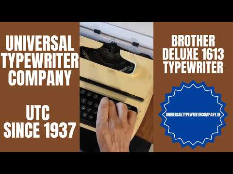 Typing Demonstration Video of Brother Deluxe 1613 Typewriter. Available from universaltypewritercompany.in