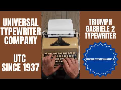 Typing Demonstration Video of Triumph Gabriele 2 Typewriter. Available from universaltypewritercompany.in