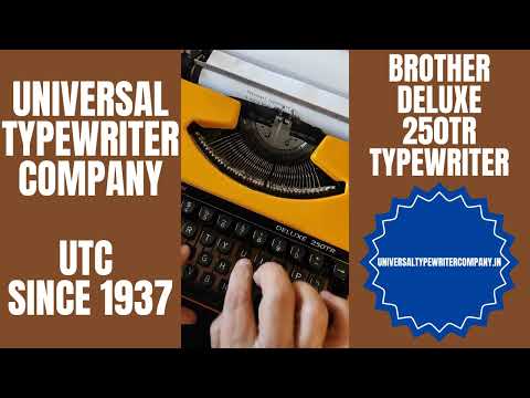 Typing Demonstration Video of Brother Deluxe 250TR Typewriter. Available from universaltypewritercompany.in