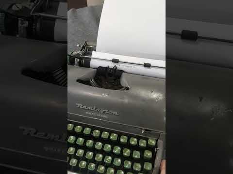 Typing Demonstration Video of Remington Quiet-Riter Typewriter. Available from universaltypewritercompany.in