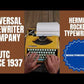 Typing Demonstration Video of Hermes Rocket Typewriter. Available from universaltypewritercompany.in