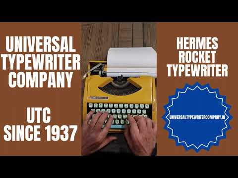 Typing Demonstration Video of Hermes Rocket Typewriter. Available from universaltypewritercompany.in