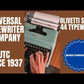Typing Demonstration Video of Olivetti Studio 44 Typewriter. Available from universaltypewritercompany.in