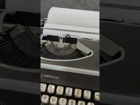 Typing Demonstration Video of Imperial Typewriter. Portable Typewriter. Made in Japan. Available from universaltypewritercompany.in