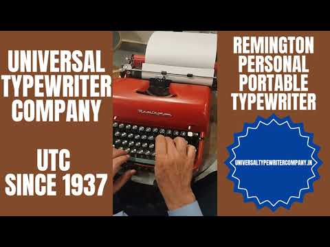 Typing Demonstration Video of Remington Personal Portable Typewriter. Available from universaltypewritercompany.in