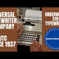 Typing Demonstration Video of Underwood 319 Typewriter. Available from universaltypewritercompany.in