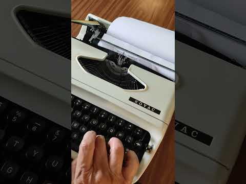 Typing Demonstration Video of Kovac Typewriter. Available from universaltypewritercompany.in