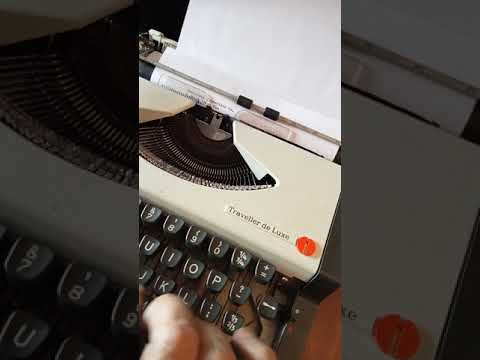 Typing Demonstration Video of Olympia Traveller De Luxe Typewriter. Available from universaltypewritercompany.in