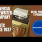 Typing Demonstration Video of Royal Portable Typewriter.
Available from universaltypewritercompany.in