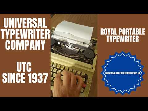 Typing Demonstration Video of Royal Portable Typewriter.
Available from universaltypewritercompany.in