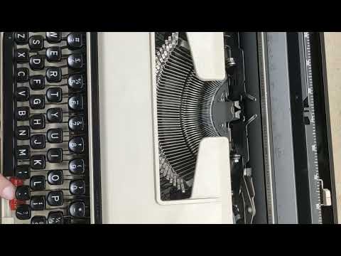 Typing Demonstration Video of the Automatic/Repeat Spacer Function of Brother DELUXE 550TR Typewriter. Available from universaltypewritercompany.in
