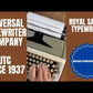 Typing Demonstration Video of Royal Safari Typewriter. Available from universaltypewritercompany.in